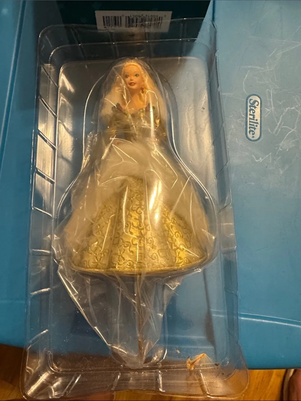 Barbie Gold Christmas Tree Topper Doll